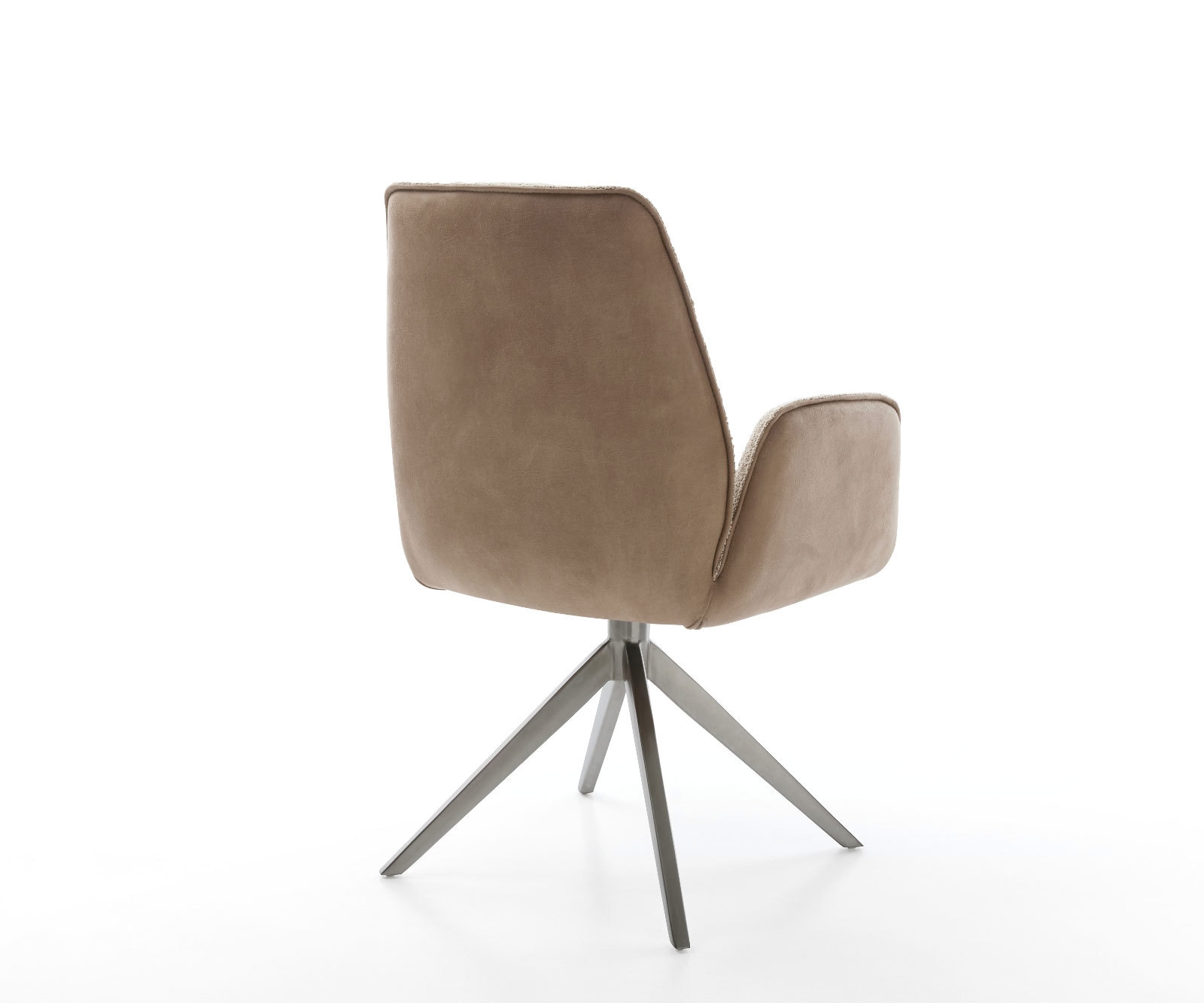 Draaistoel Zoa-Flex materiaalmix mud kruisframe breed roestvrij staal 360° draaibaar rocker-functie pocketveer kern 3 Draaistoel Zoa-Flex materiaalmix mud kruisframe breed roestvrij staal 360° draaibaar rocker-functie pocketveer kern 3
