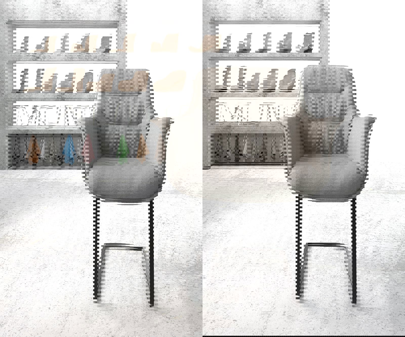 Sledemodel Kaira-Flex stripes lichtgrijs sledemodel vlak zwart 2