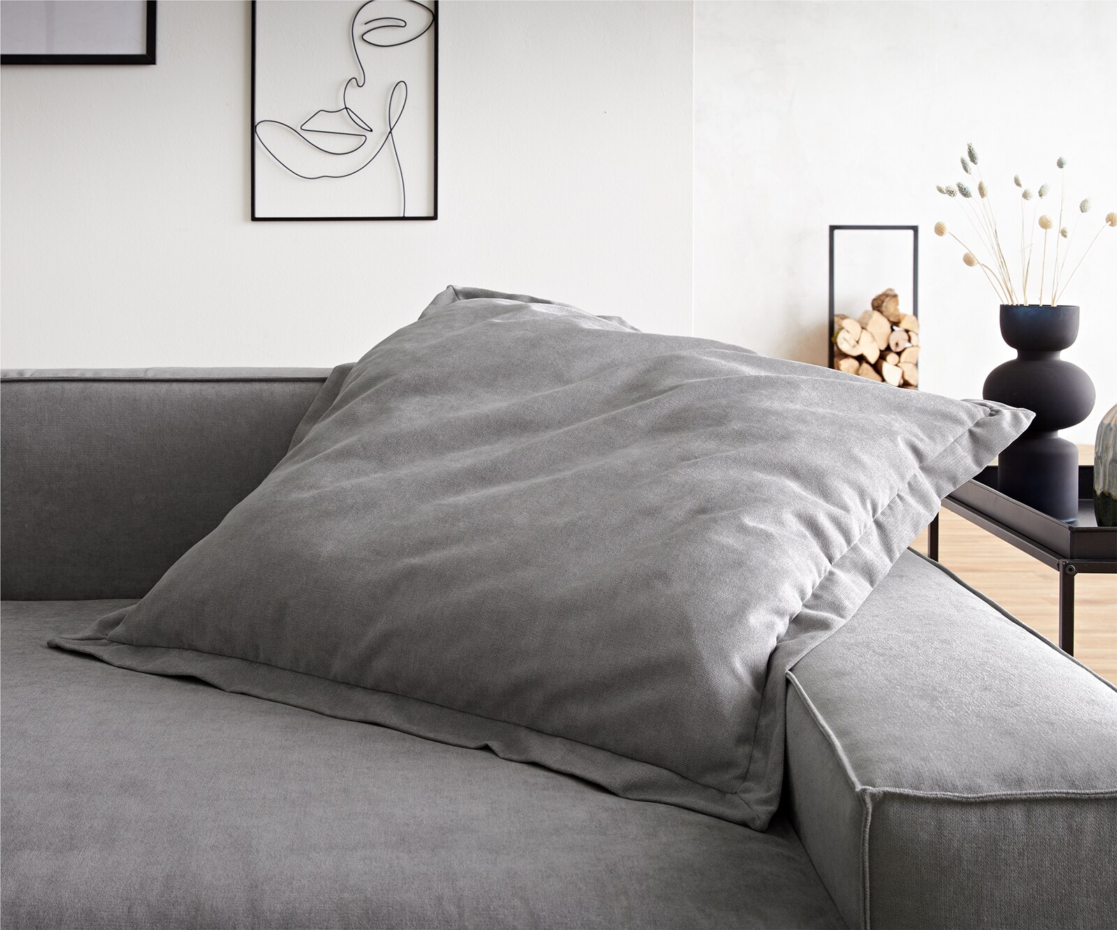 Sierkussen Sirpio XL 85x85 microvezel grijs