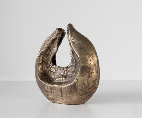Sculptuur Nexora B40 x D17 x H42 cm Aluminium Oro Antico Handgemaakt