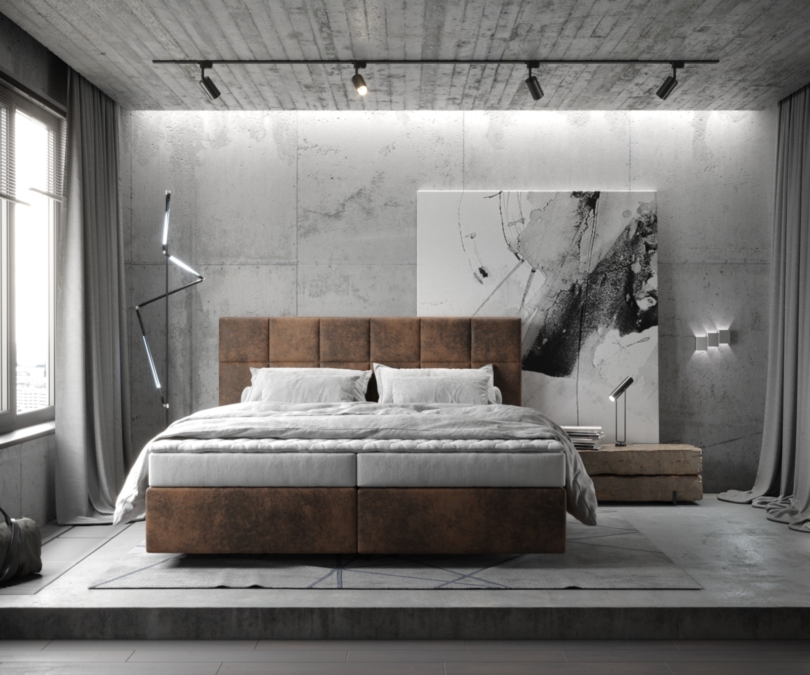 Boxspringbed Dream-Fine 180x200 microvezel bruin 1 Boxspringbed Dream-Fine 180x200 microvezel bruin 1