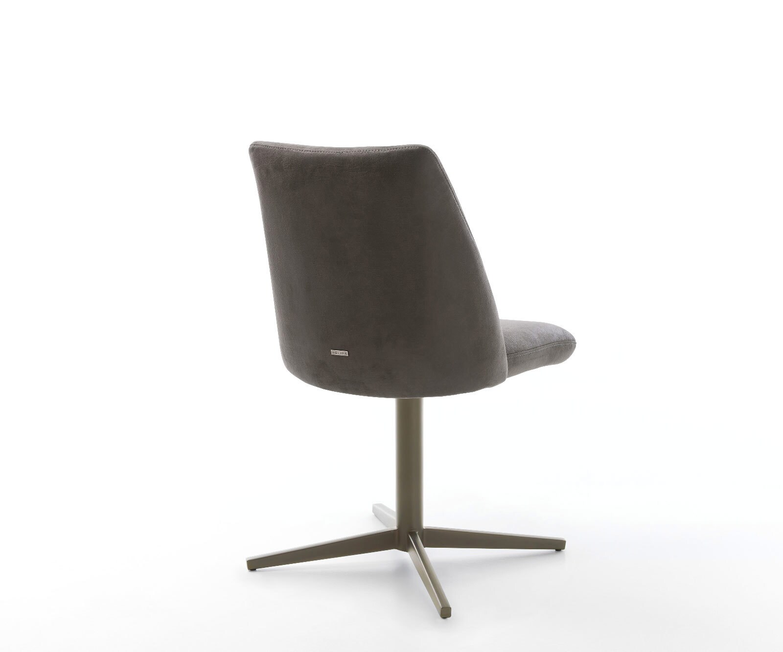 Draaistoel Elso-Flex microvelours antraciet vintage kruispoot afwerking met titanium 360° draaibaar pocketveer kern 4