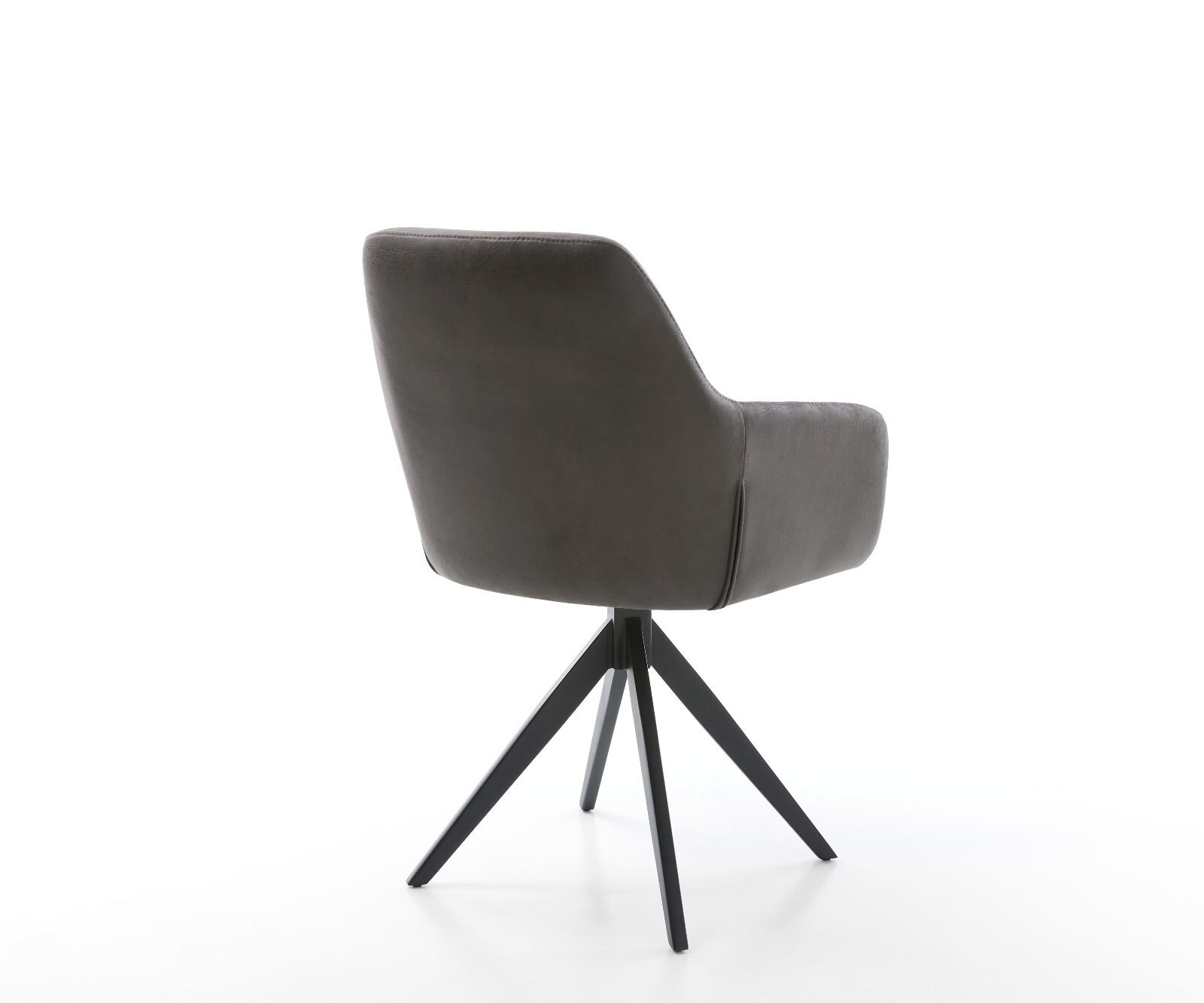 Eetkamerstoel Pejo-Flex microvelours antraciet vintage kruisframe hoekig zwart pocketveer kern 4 Eetkamerstoel Pejo-Flex microvelours antraciet vintage kruisframe hoekig zwart pocketveer kern 4