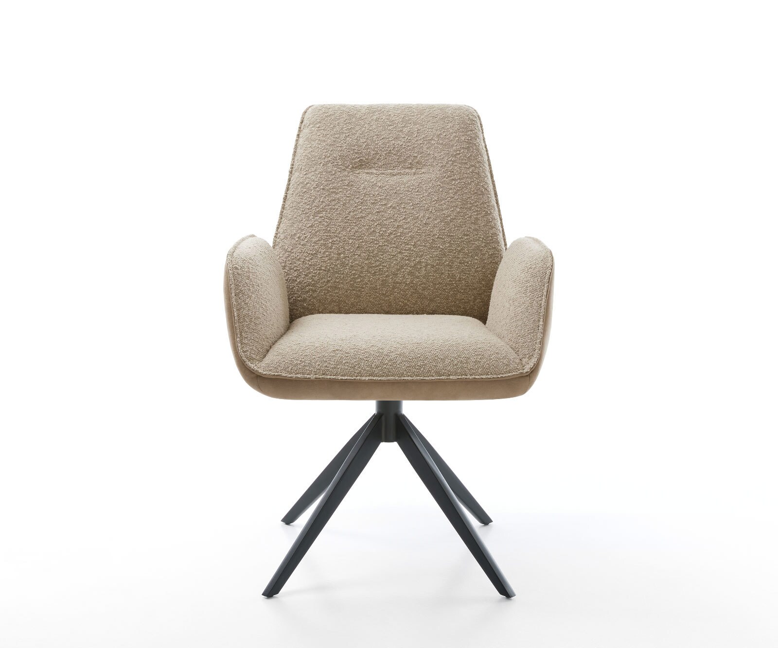 Draaistoel Zoa-Flex materiaalmix mud kruisframe breed zwart 360° draaibaar pocketveer kern 1