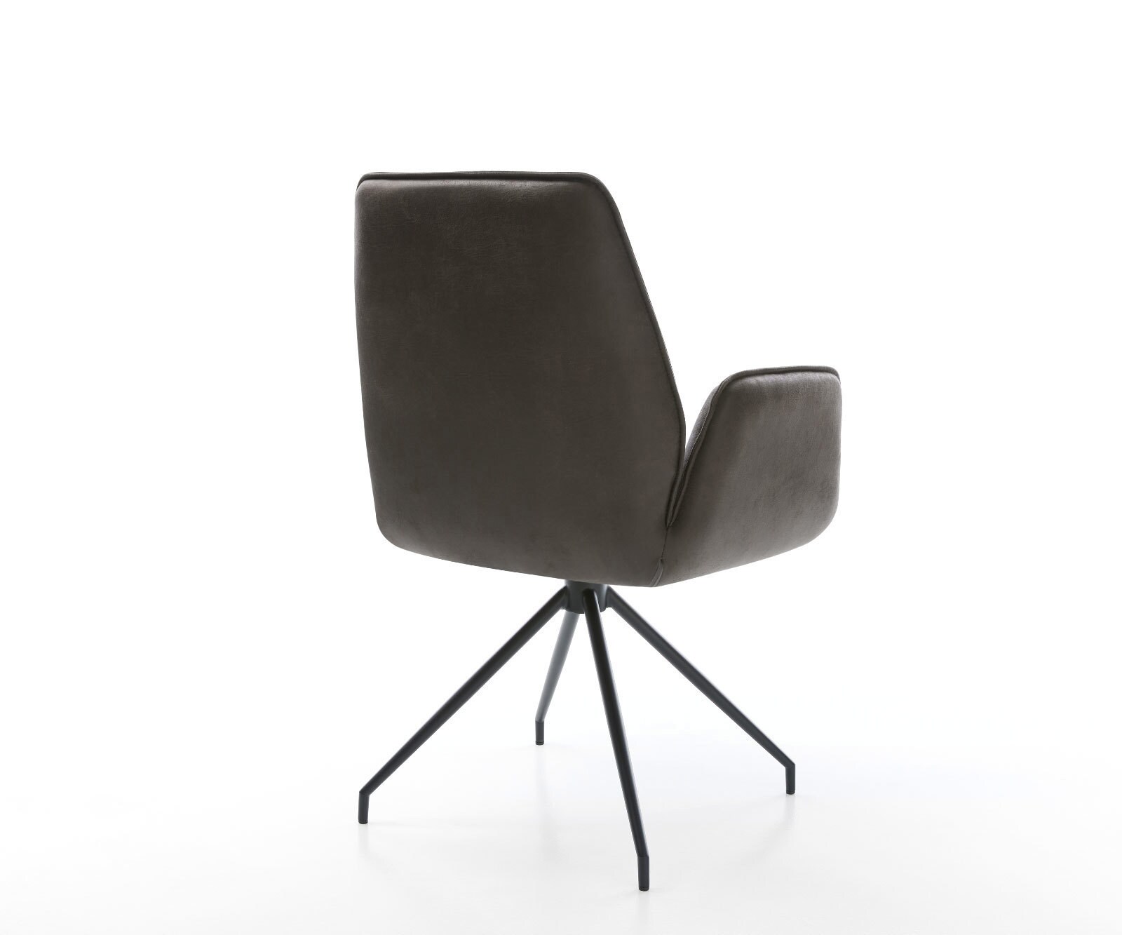 Eetkamerstoel Zoa-Flex microvelours antraciet vintage kruisframe conisch zwart pocketveer kern 4 Eetkamerstoel Zoa-Flex microvelours antraciet vintage kruisframe conisch zwart pocketveer kern 4