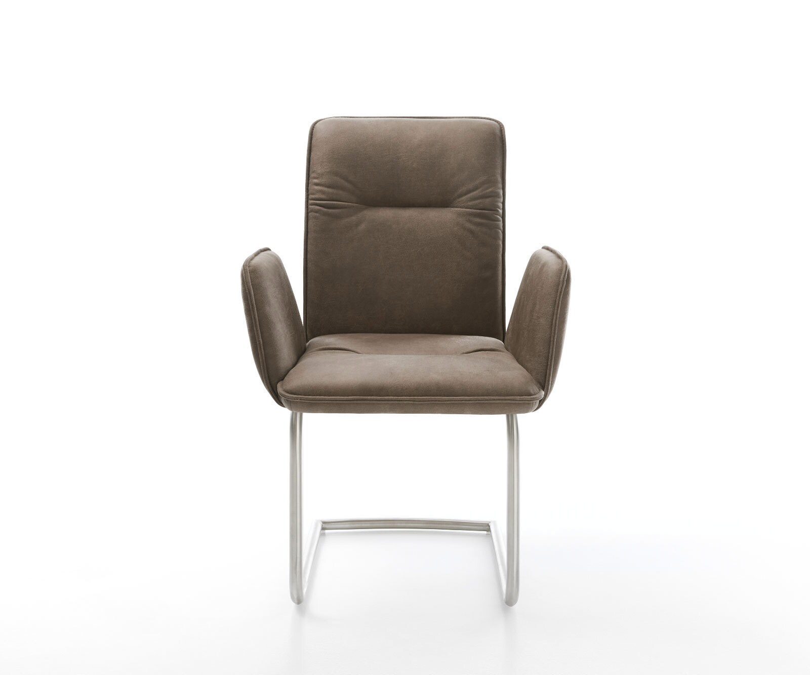 Sledemodel Vinja-Flex microvelours taupe vintage sledemodel rond roestvrij staal 1 Sledemodel Vinja-Flex microvelours taupe vintage sledemodel rond roestvrij staal 1