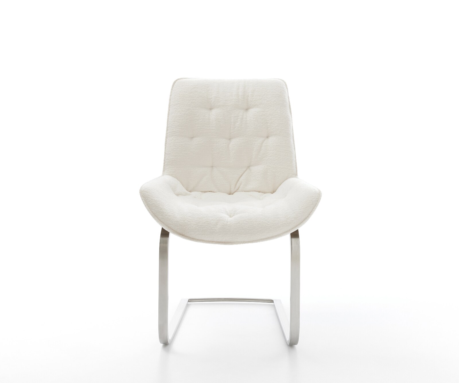 Sledemodel Taimi-Flex bouclé zacht beige sledemodel vlak roestvrij staal 2