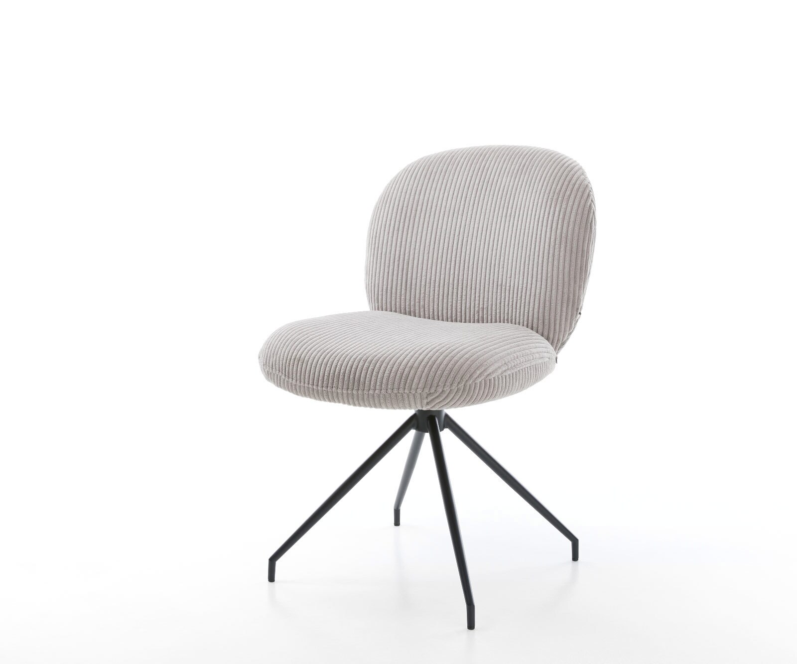 Draaistoel Nube-Flex koord zilver grijs kruisframe conisch zwart 180° draaibaar pocketveer kern