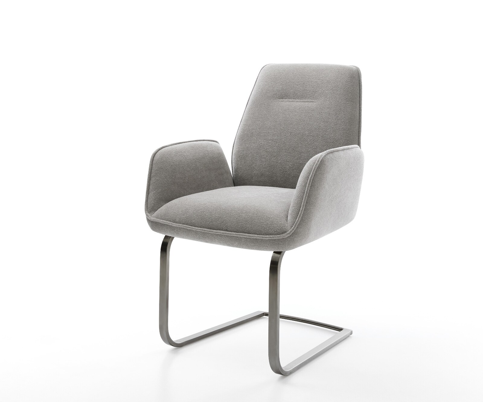 Sledemodel Zoa-Flex zachte stof met structuur grijs sledemodel vlak grafiet pocketveer kern