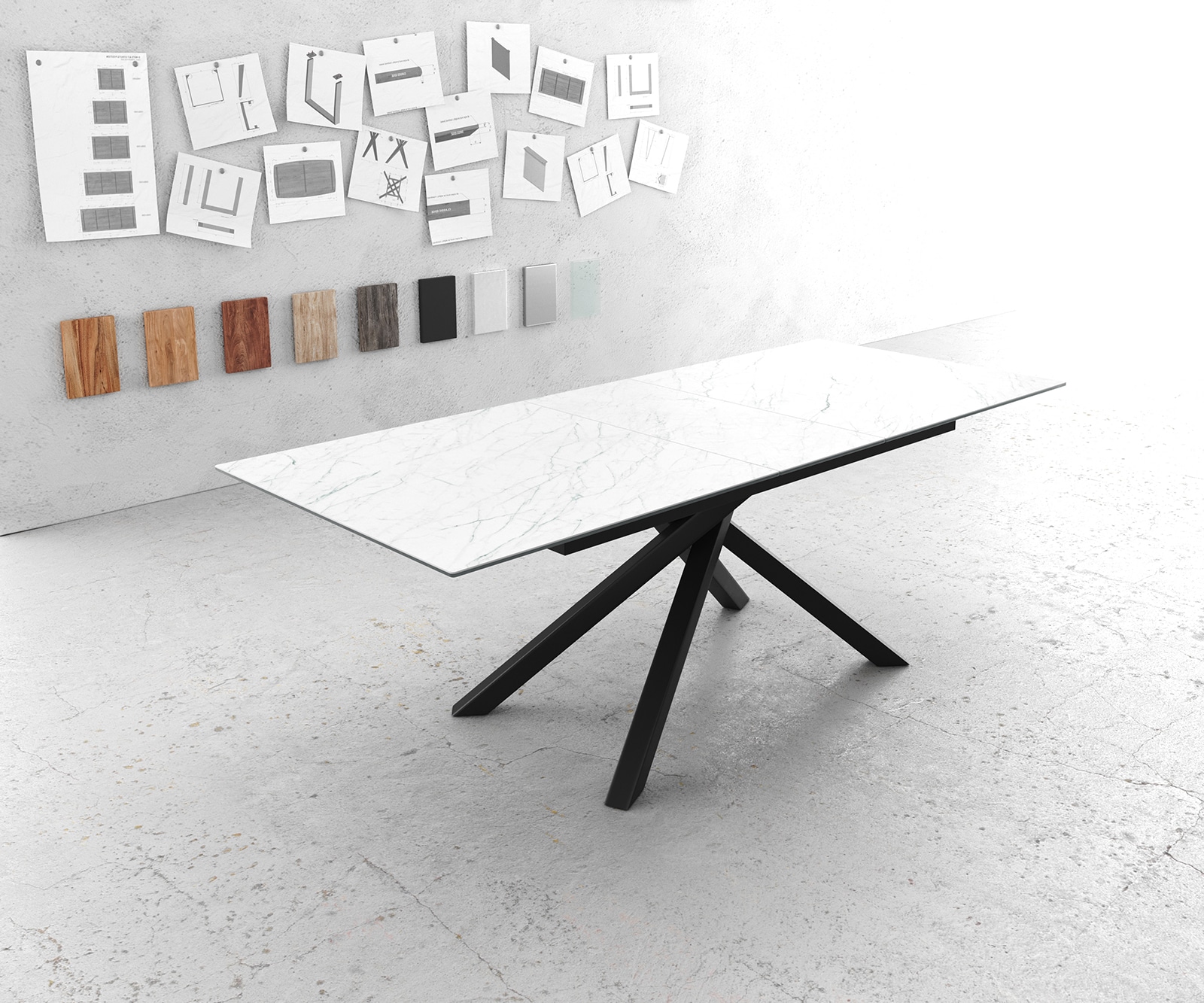 Eettafel Edge Keramische uitschuifbaar 3 Eettafel Edge Keramische uitschuifbaar 3