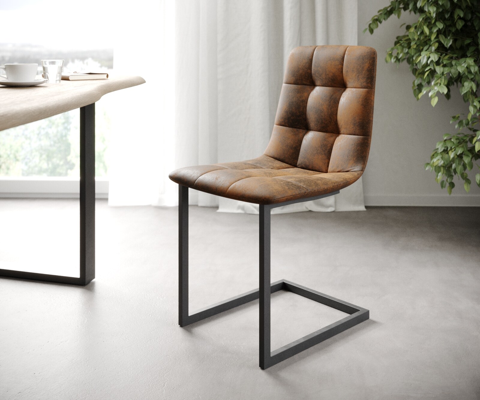 Set-van-4 Adesso Eetkamerstoelen met Frame 4