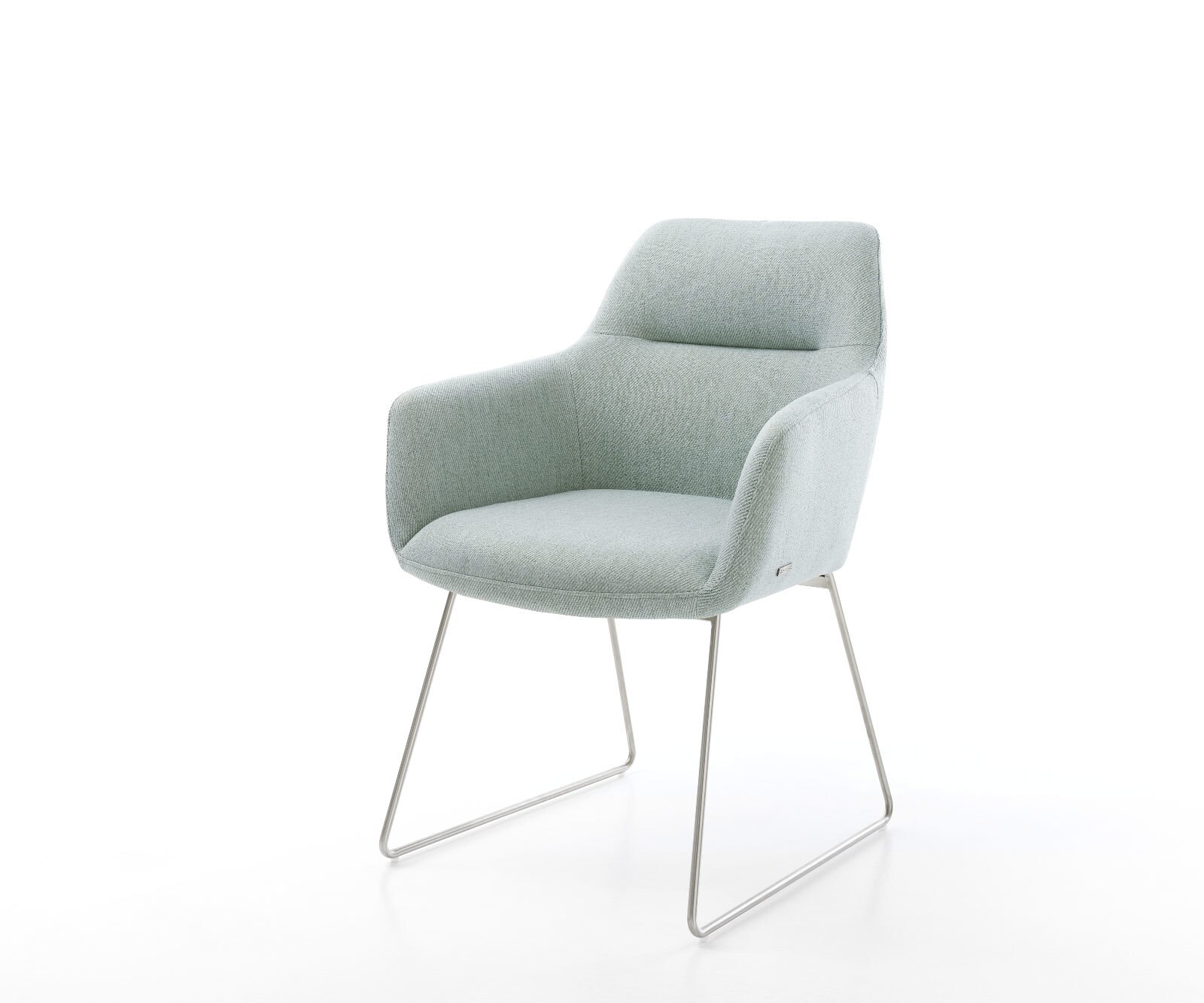 Eetkamerstoel Pejo-Flex stripes mint slipframe roestvrij staal pocketveer kern Eetkamerstoel Pejo-Flex stripes mint slipframe roestvrij staal pocketveer kern
