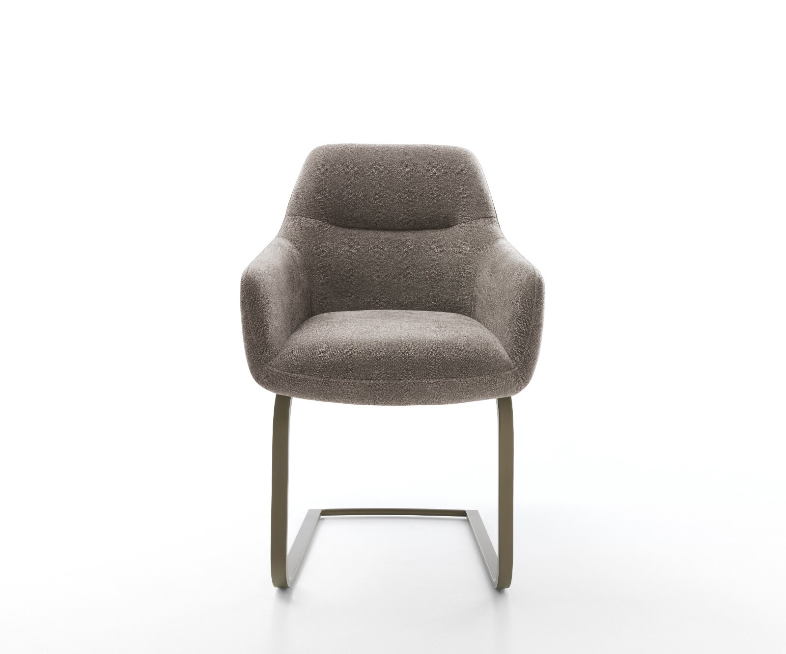 Sledemodel Pejo-Flex zachte stof met structuur taupe sledemodel vlak afwerking met titanium pocketveer kern 1