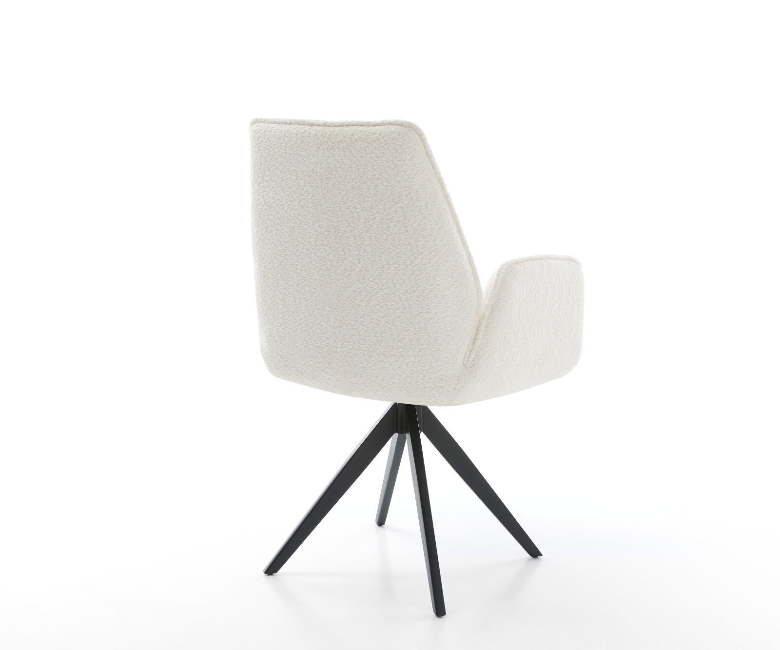 Eetkamerstoel Zoa-Flex bouclé wit kruisframe hoekig zwart pocketveer kern 4 Eetkamerstoel Zoa-Flex bouclé wit kruisframe hoekig zwart pocketveer kern 4