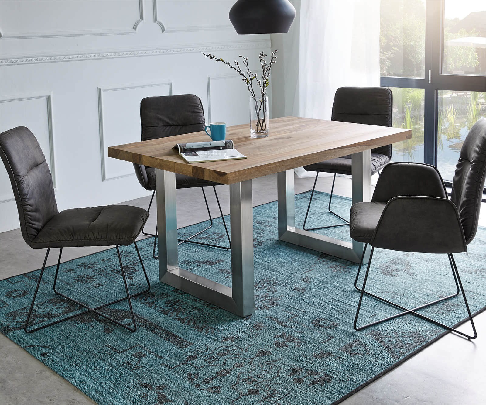  Eettafel Classic-Edge massief hout 2
