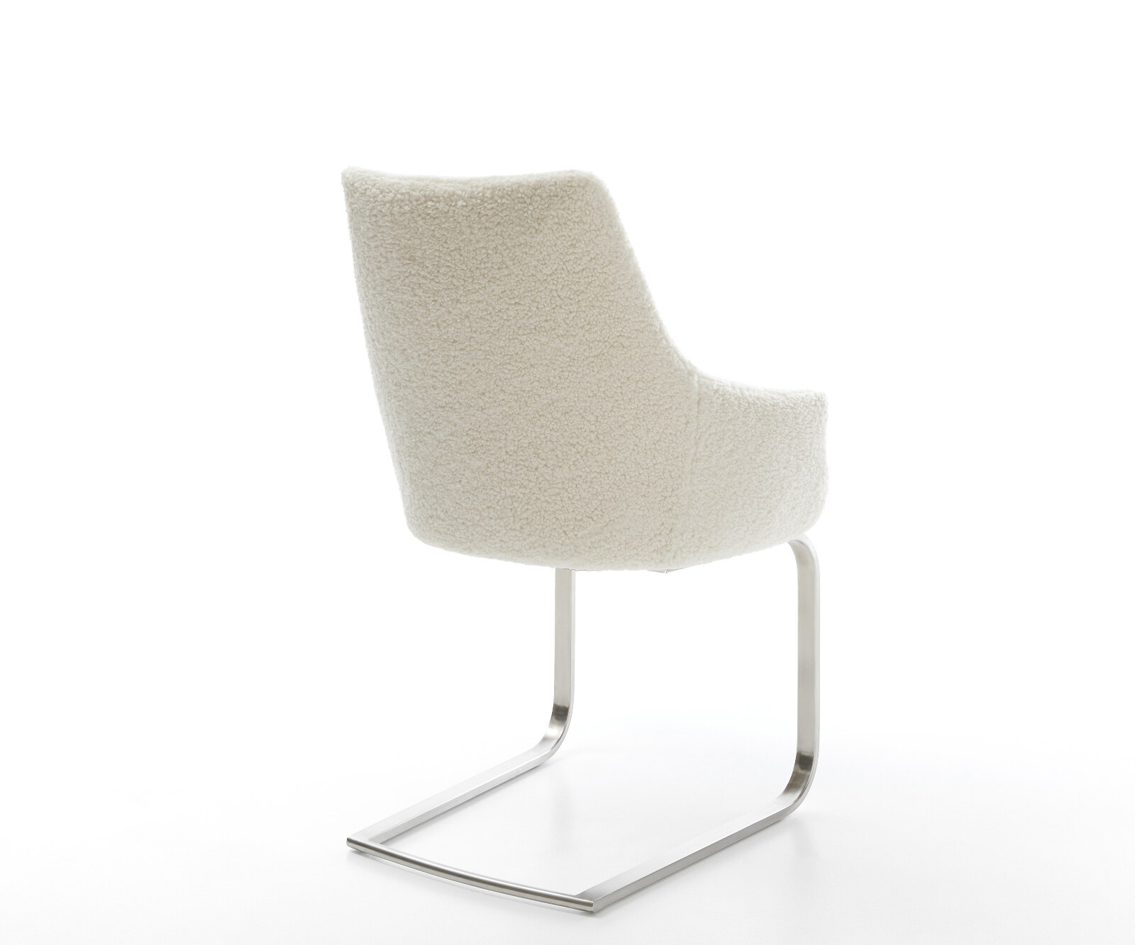 Sledemodel Alja-Flex met armleuning teddy beige sledemodel vlak roestvrij staal pocketveer kern 5