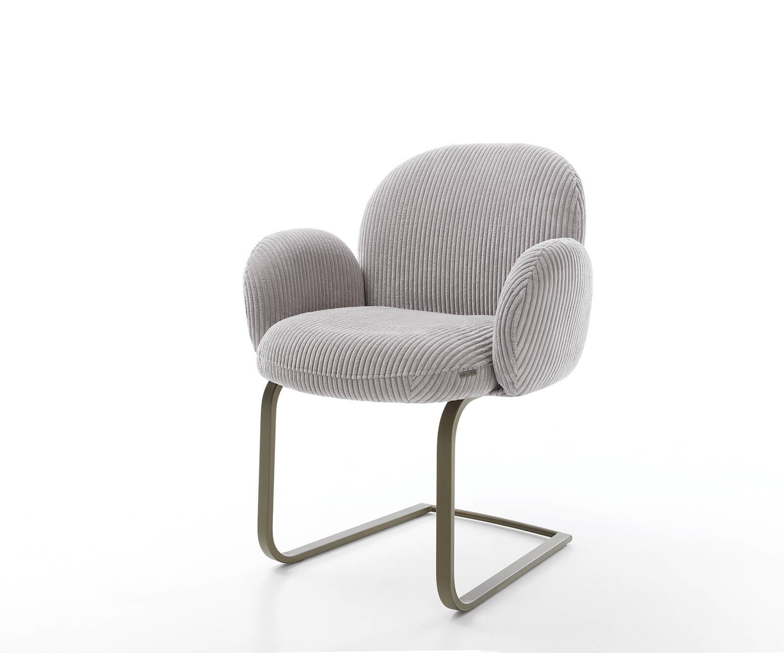 Sledemodel Nube-Flex met armleuning koord zilver grijs sledemodel vlak afwerking met titanium pocketveer kern 1