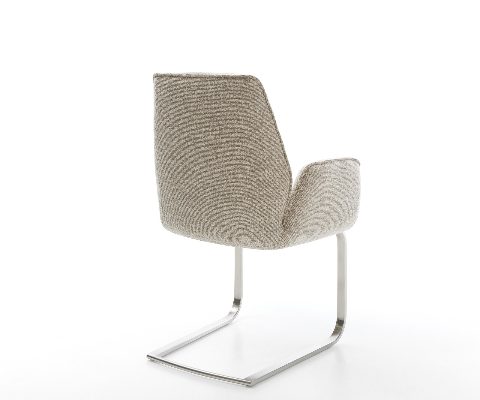 Sledemodel Zoa-Flex geweven stof beige sledemodel vlak roestvrij staal pocketveer kern 4