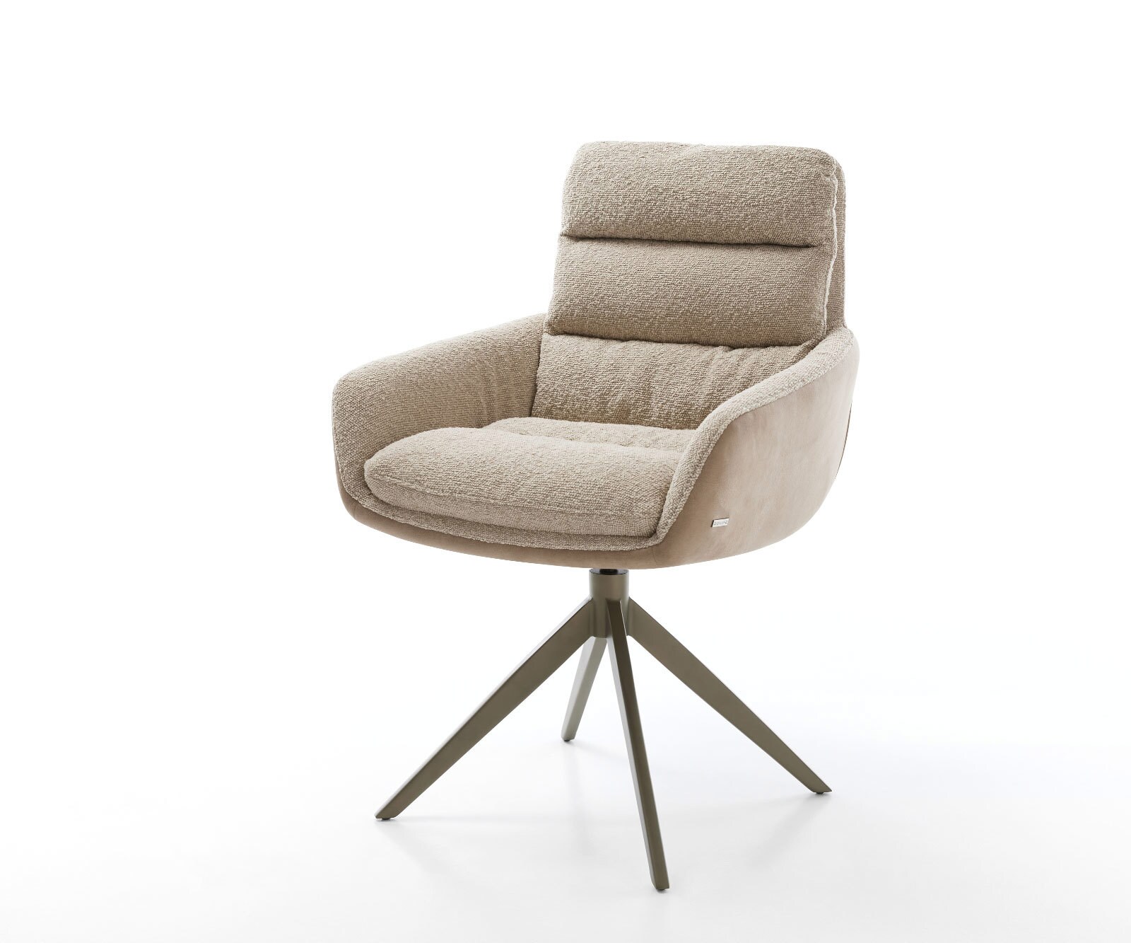 Draaistoel Abelia-Flex met armleuning materiaalmix mud kruisframe breed afwerking met titanium 360° draaibaar rocker-functie