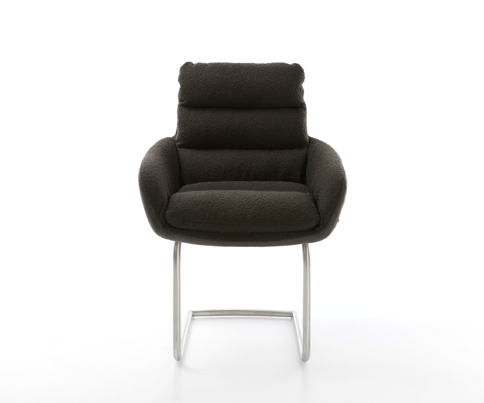 Sledemodel Abelia-Flex met armleuning materiaalmix zwart sledemodel rond roestvrij staal 1 Sledemodel Abelia-Flex met armleuning materiaalmix zwart sledemodel rond roestvrij staal 1