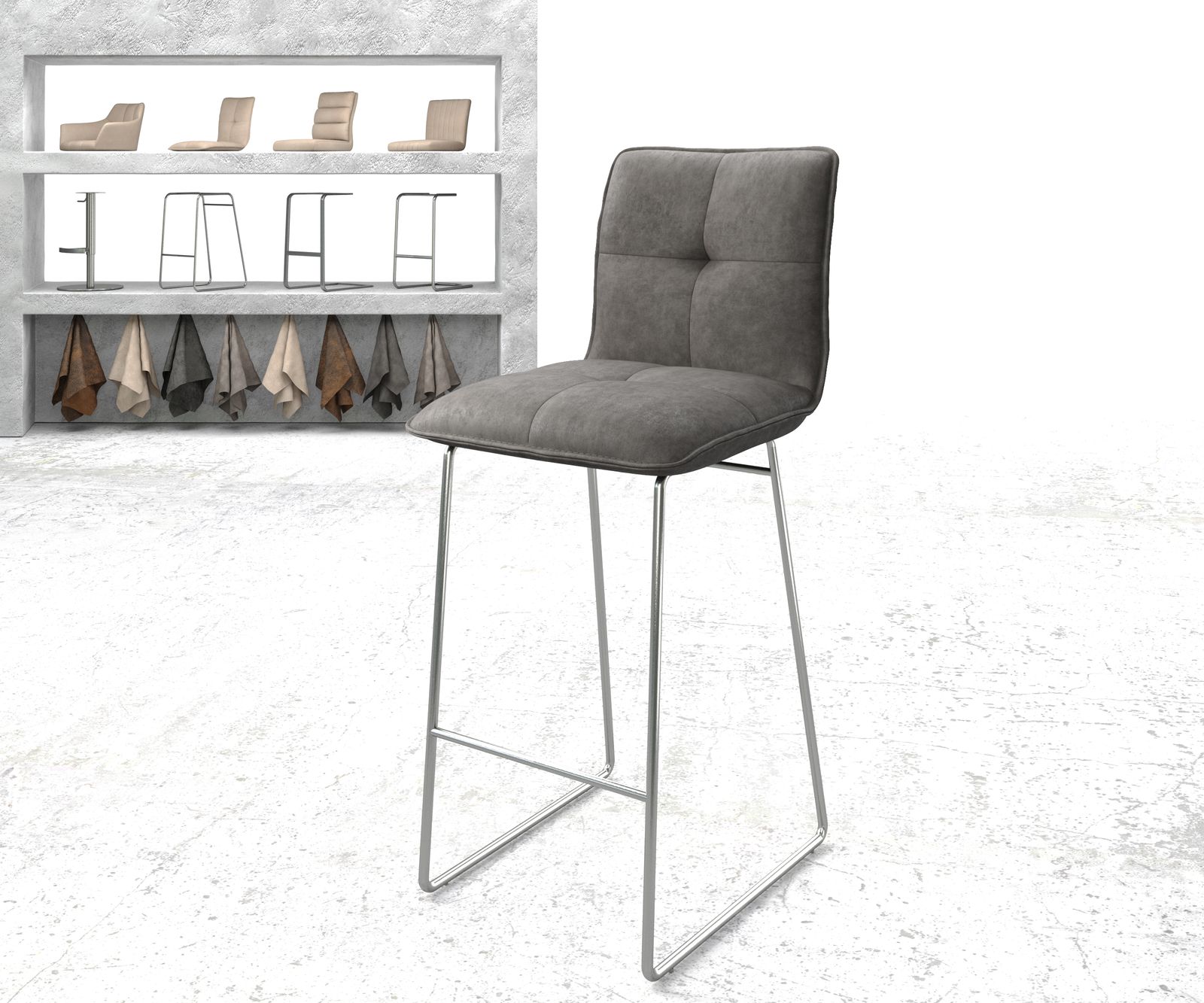 Barstoel Maddy-Flex gestoffeerde stoel 1  Barstoel Maddy-Flex gestoffeerde stoel 1