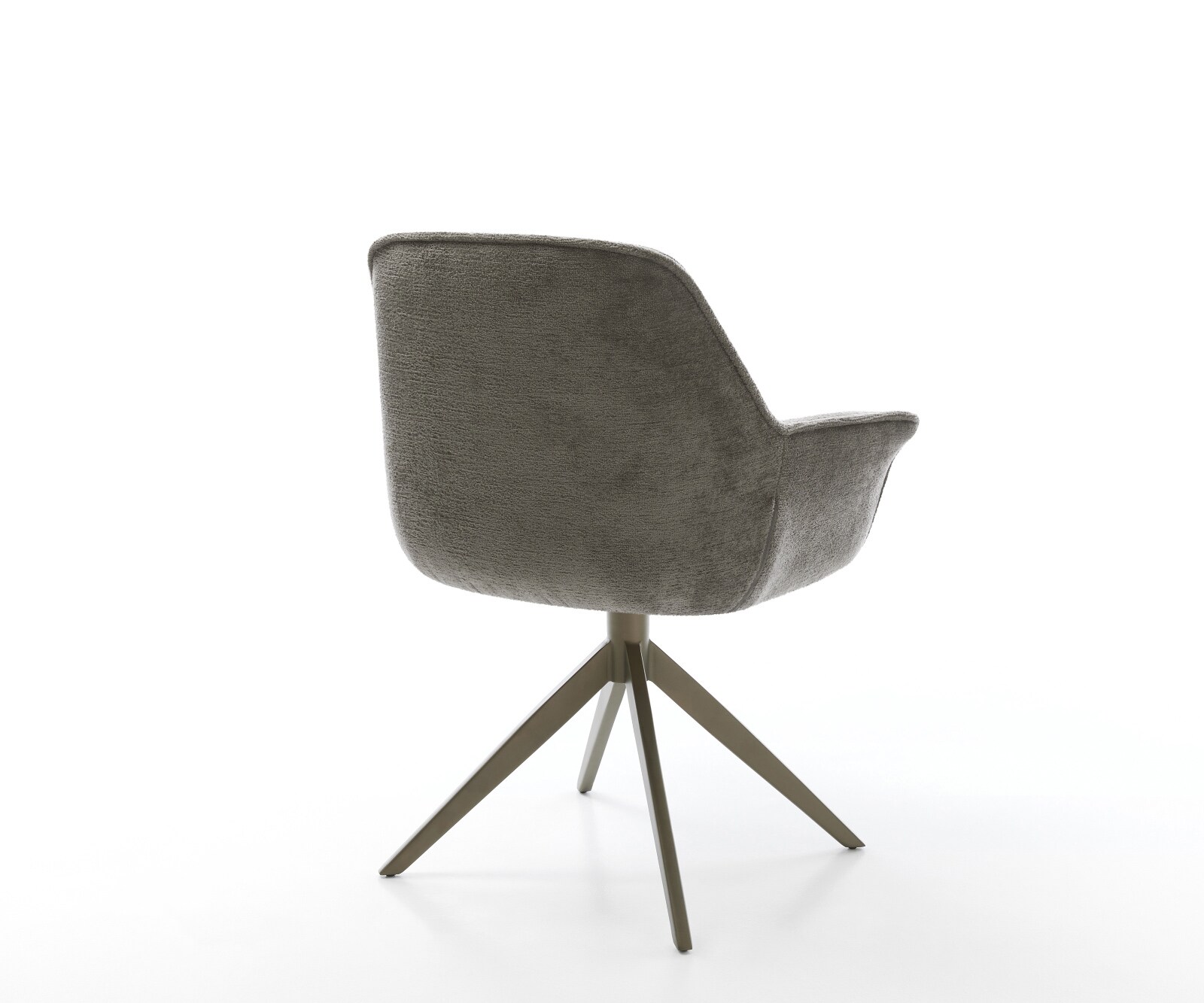 Draaistoel Keila-Flex met armleuning bouclé zacht mud kruisframe breed afwerking met titanium 360° draaibaar rocker-functie 4