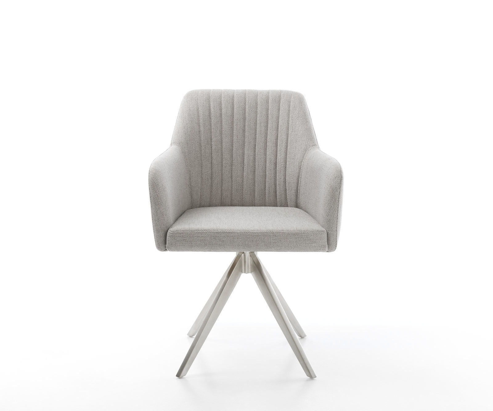 Eetkamerstoel Greg-Flex stripes lichtgrijs kruisframe hoekig roestvrij staal pocketveer kern 1 Eetkamerstoel Greg-Flex stripes lichtgrijs kruisframe hoekig roestvrij staal pocketveer kern 1