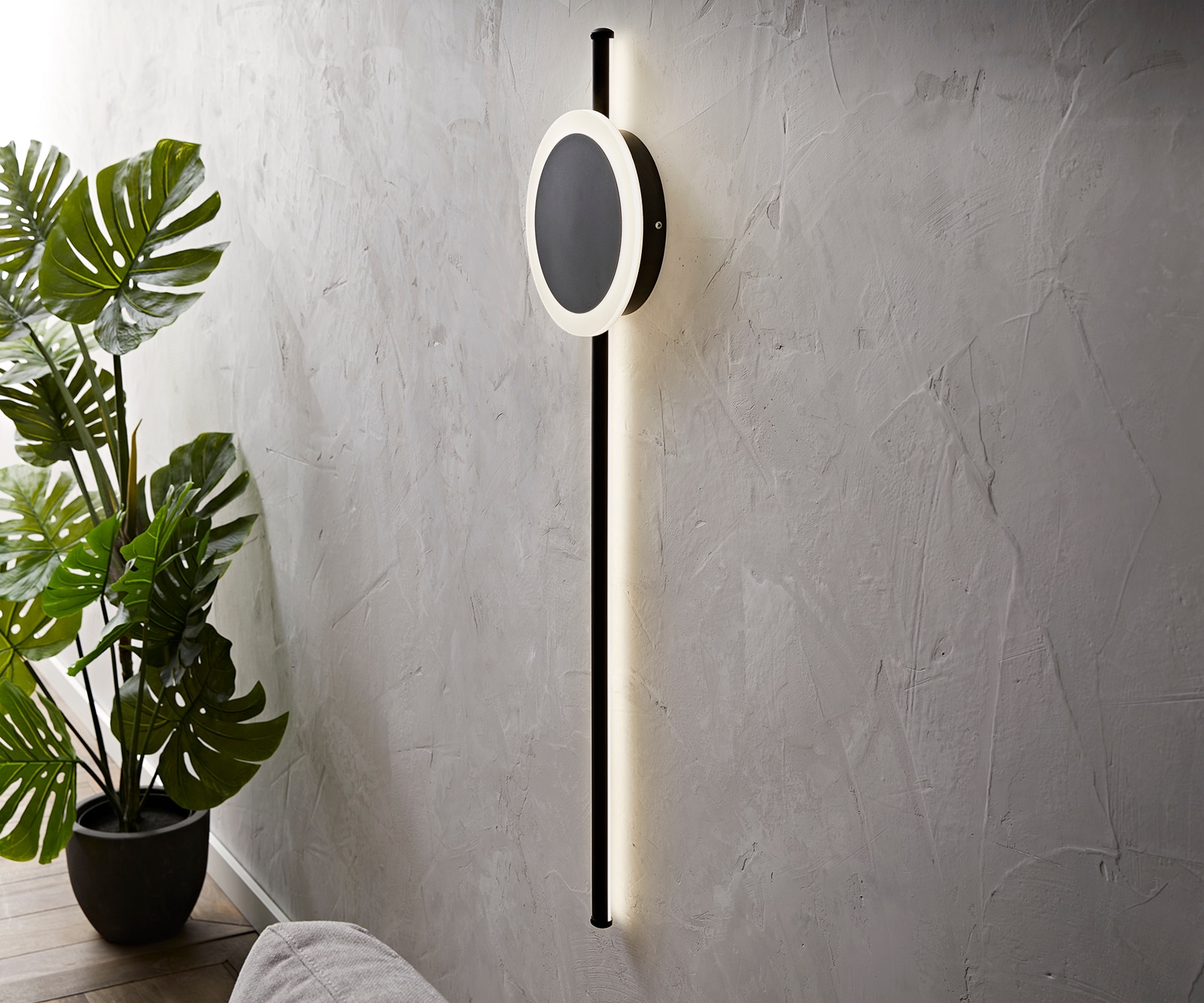 Wandlamp Indici 105x30 cm zwart LED 28W 3 Wandlamp Indici 105x30 cm zwart LED 28W 3