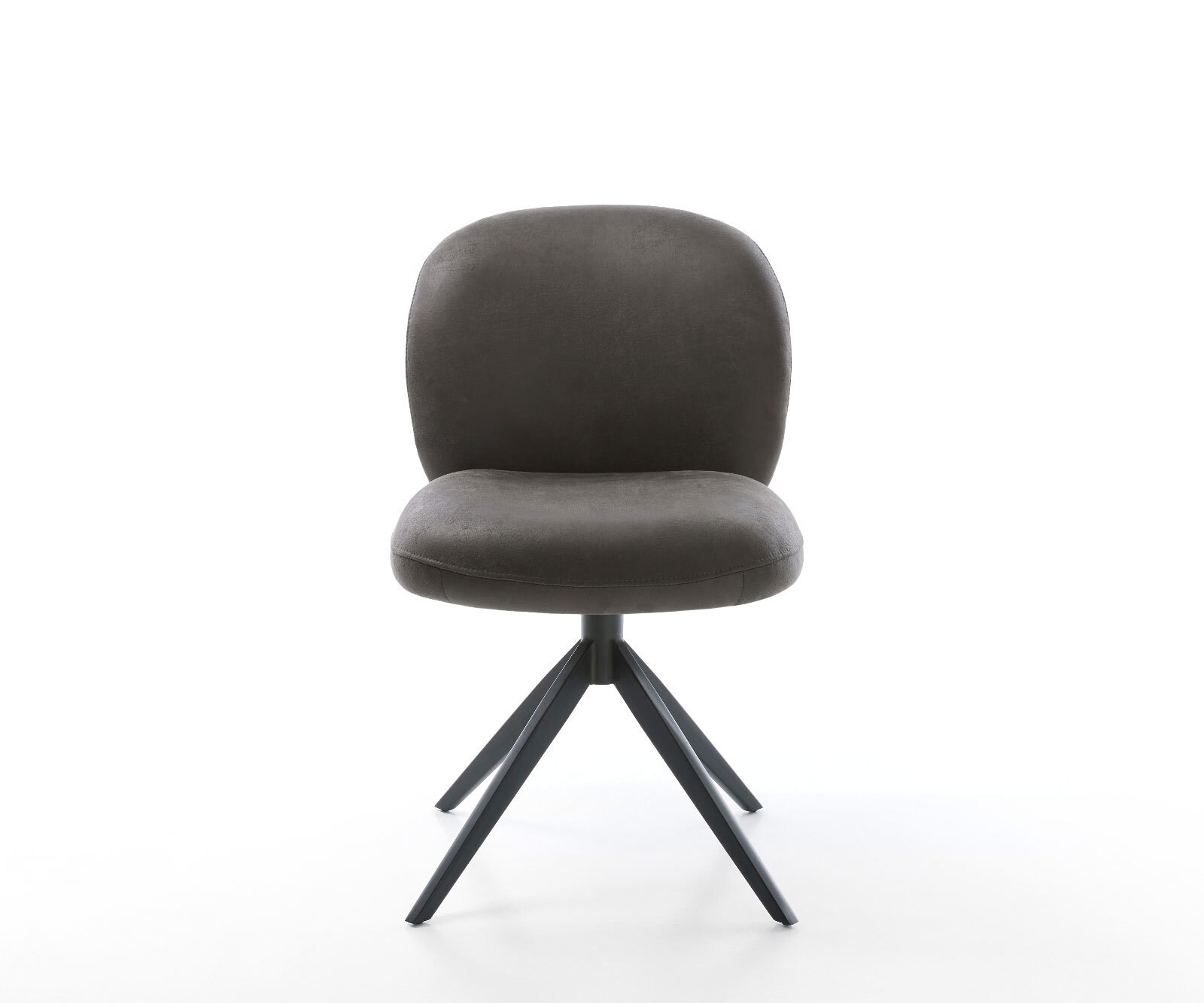 Draaistoel Nube-Flex microvelours antraciet vintage kruisframe breed zwart 360° draaibaar rocker-functie pocketveer kern 1