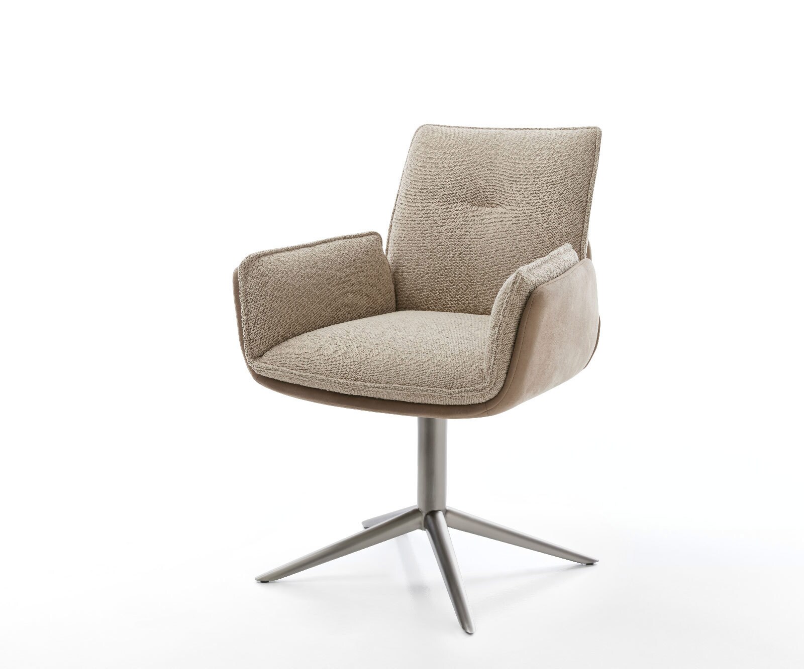 Draaistoel Nela-Flex materiaalmix mud kruispoot grafiet 360° draaibaar rocker-functie