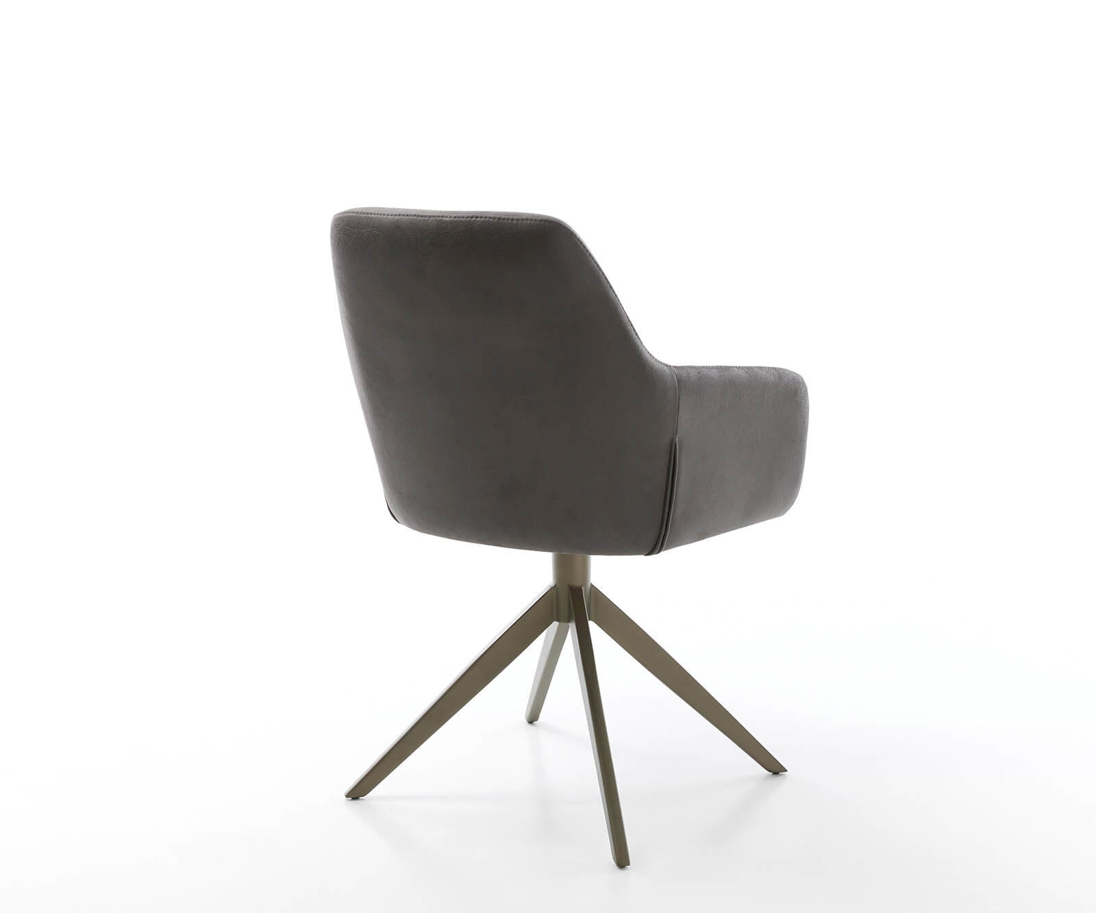 Draaistoel Pejo-Flex microvelours antraciet vintage kruisframe breed afwerking met titanium 360° draaibaar pocketveer kern 4
