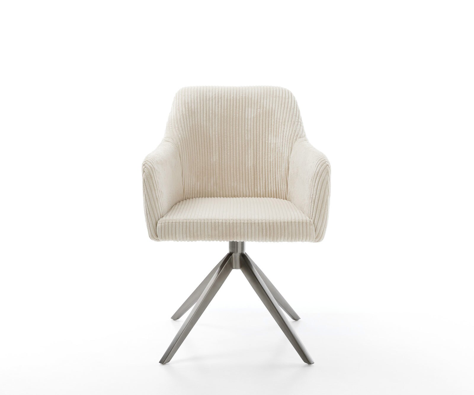 Draaistoel Greg-Flex koord beige kruisframe breed grafiet 360° draaibaar rocker-functie pocketveer kern 1