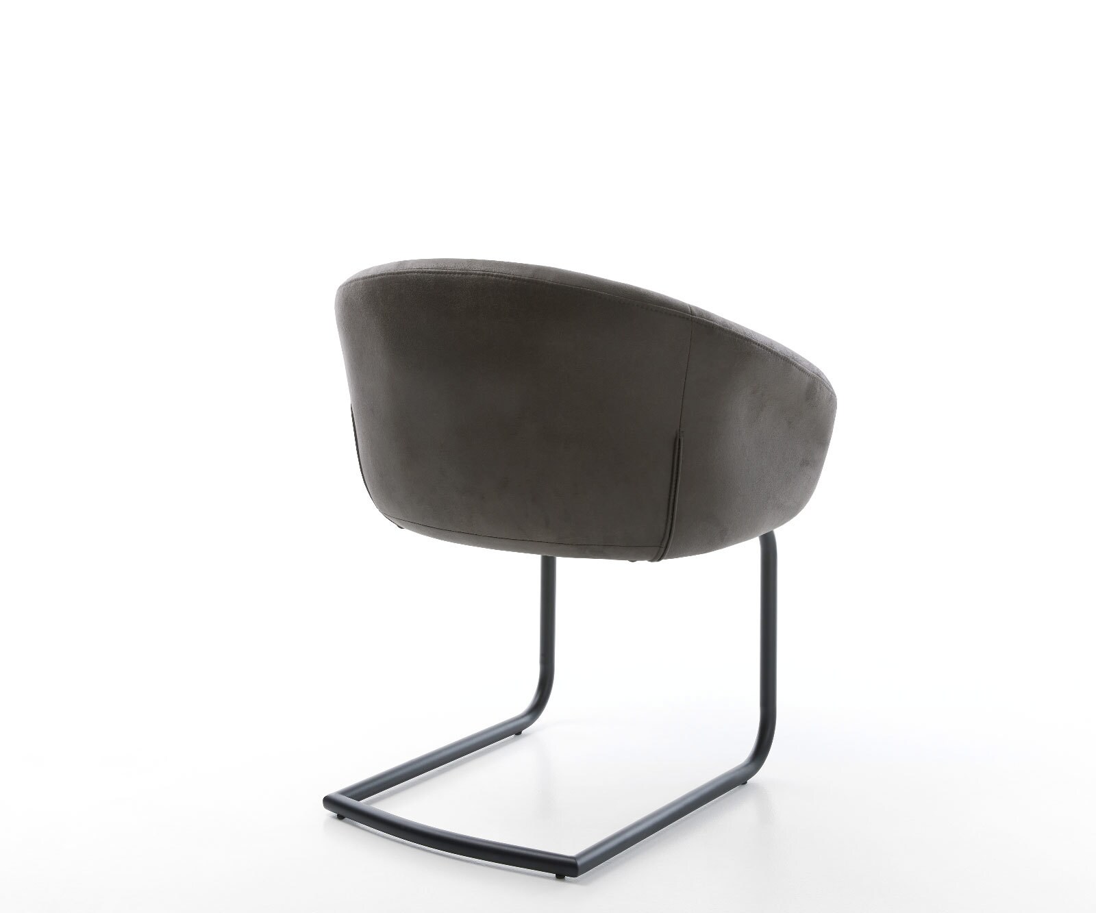 Sledemodel Vinka-Flex met armleuning microvelours antraciet vintage sledemodel rond zwart pocketveer kern 5