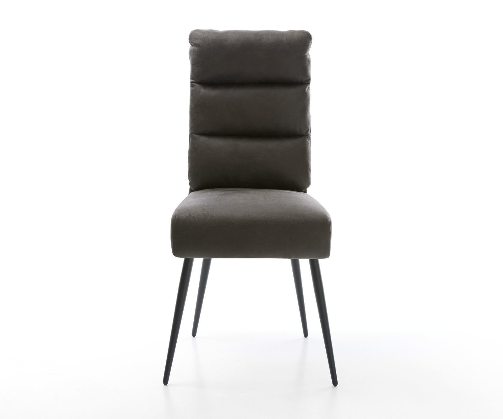 Eetkamerstoel Pela-Flex microvelours antraciet vintage 4-poot conisch zwart pocketveer kern 1 Eetkamerstoel Pela-Flex microvelours antraciet vintage 4-poot conisch zwart pocketveer kern 1