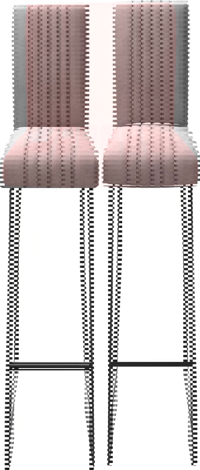 Barstoel Luiga-Flex fluweel rosé slipframe metaal 3