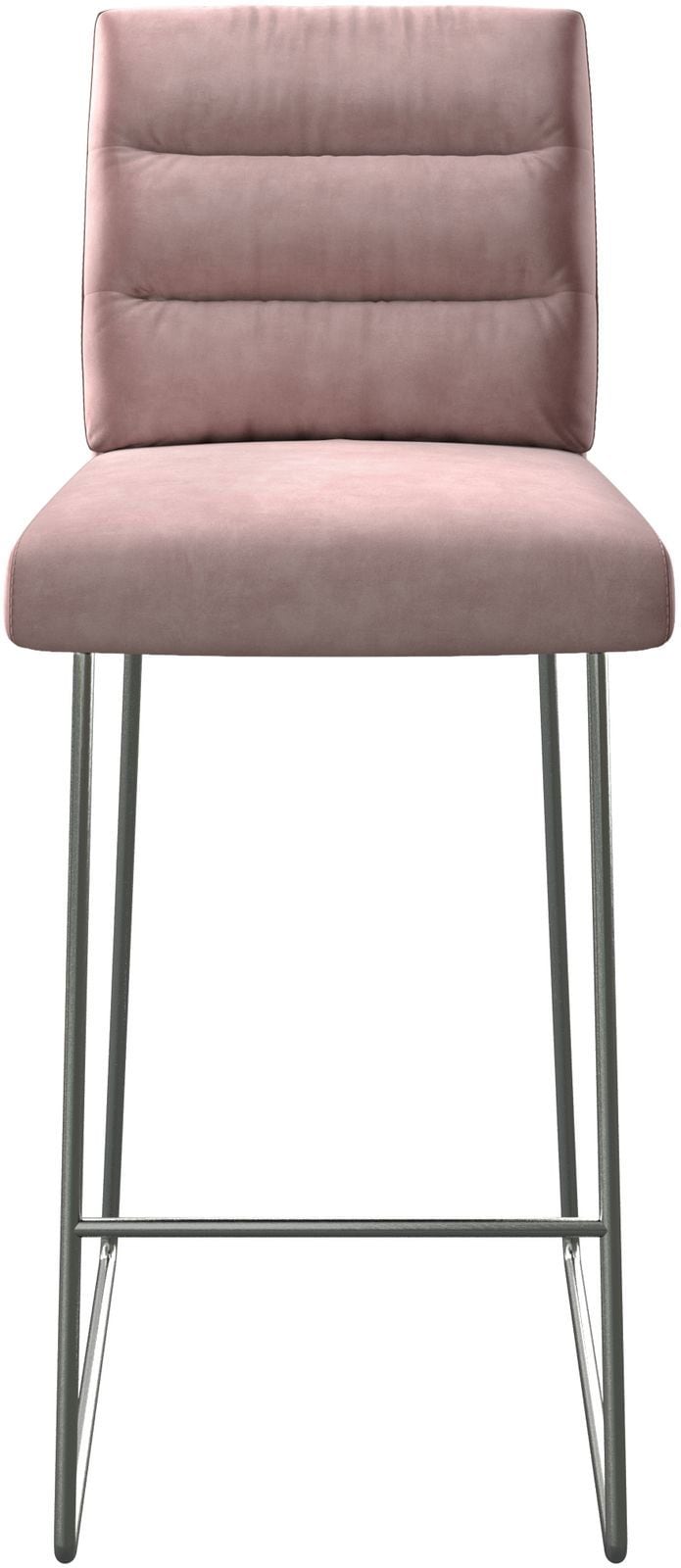 Barstoel Pela-Flex fluweel rosé slipframe roestvrij staal 3 Barstoel Pela-Flex fluweel rosé slipframe roestvrij staal 3