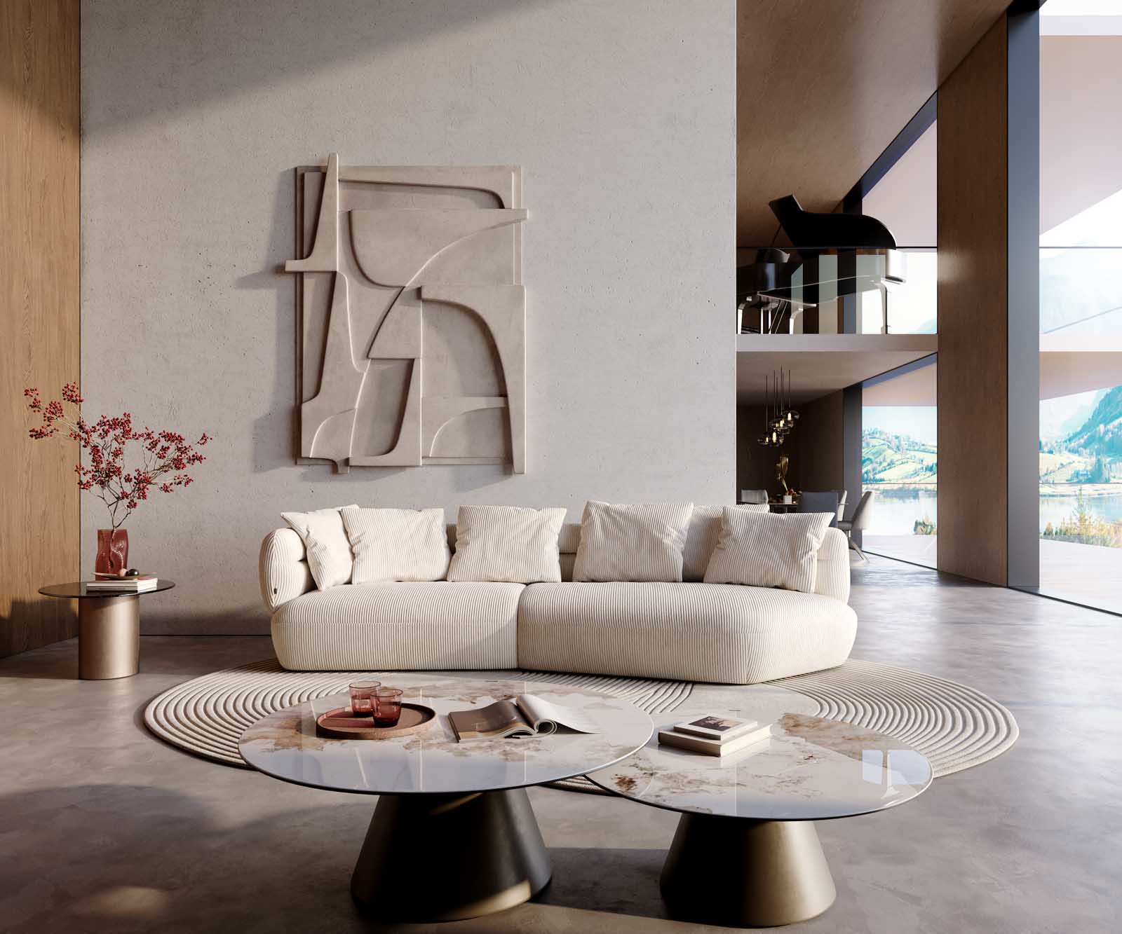 Sofa Roya 320x140 cm Snoer Beige 1