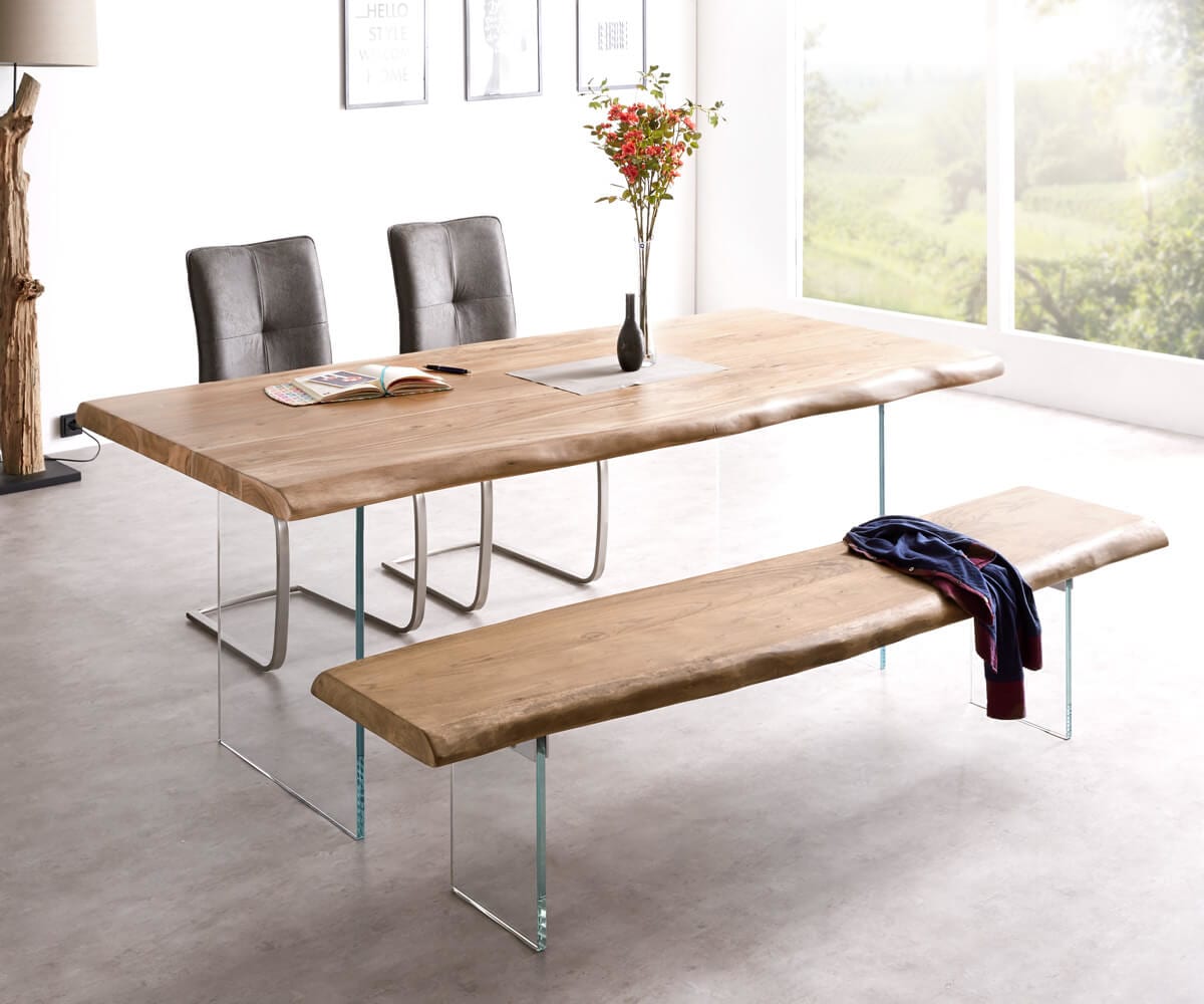 Eettafelblad Edge 200x100cm XL acacia natuur Live-Edge 4