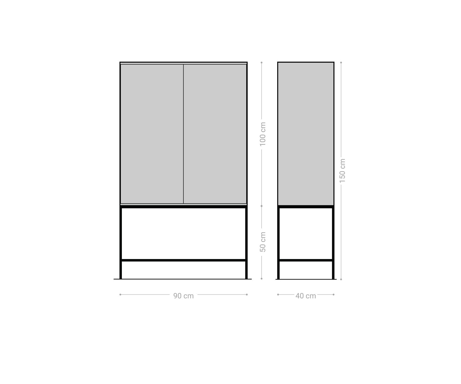 Highboard Sivela 90x150 cm mangobruin metaal zwart 2 deuren 5 Highboard Sivela 90x150 cm mangobruin metaal zwart 2 deuren 5