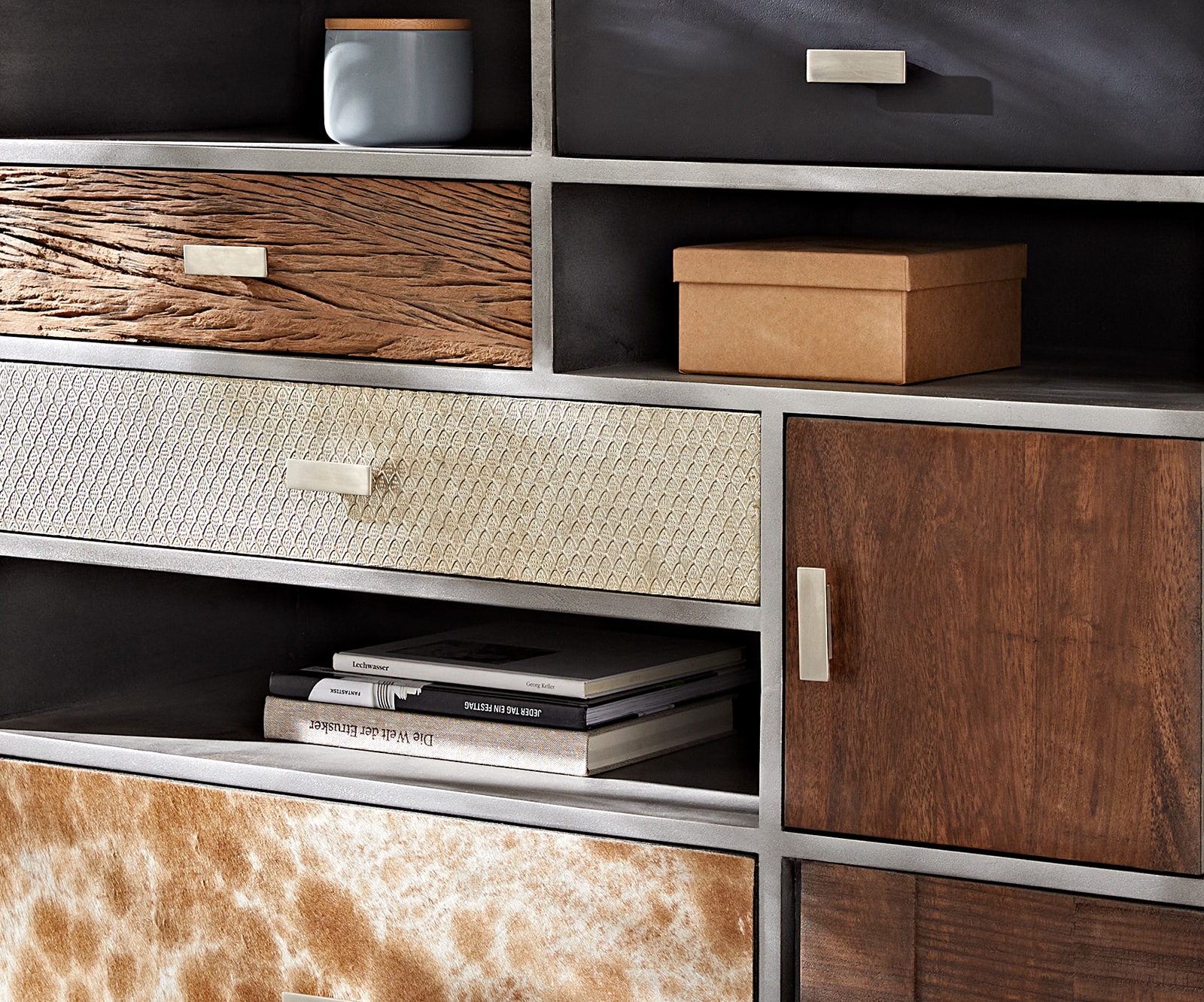 Dressoir Highboard Multi-lades 100x130 Materiaalmix 2 Dressoir Highboard Multi-lades 100x130 Materiaalmix 2