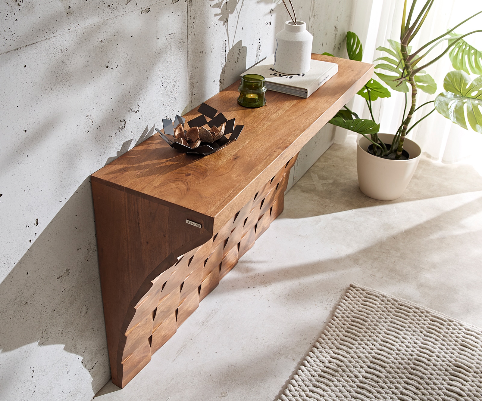 Console Eremos 120x35 cm acacia natuur 4