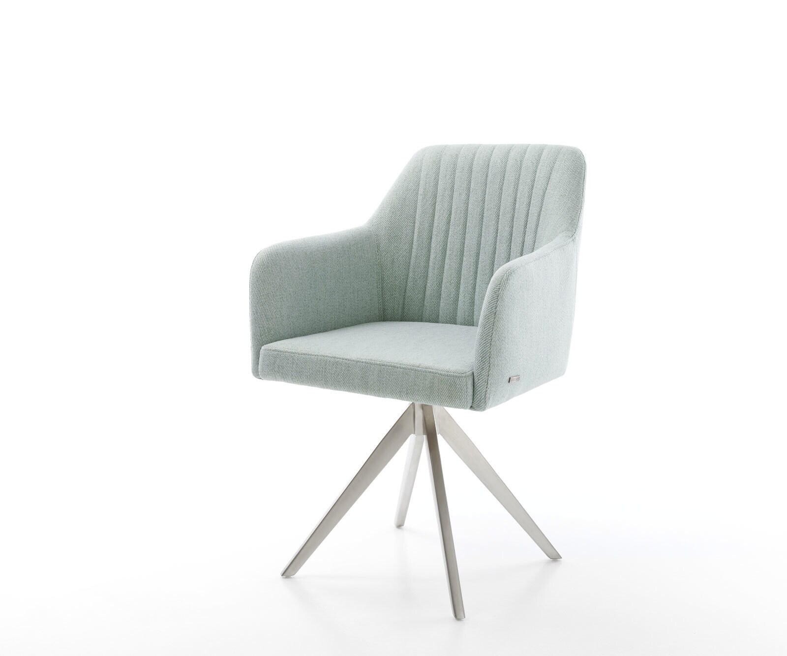 Eetkamerstoel Greg-Flex stripes mint kruisframe hoekig roestvrij staal pocketveer kern Eetkamerstoel Greg-Flex stripes mint kruisframe hoekig roestvrij staal pocketveer kern