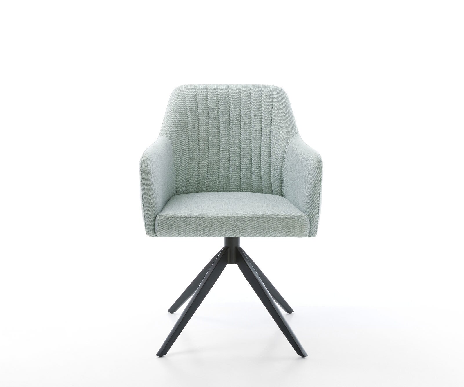 Draaistoel Greg-Flex stripes mint kruisframe breed zwart 360° draaibaar rocker-functie pocketveer kern 1