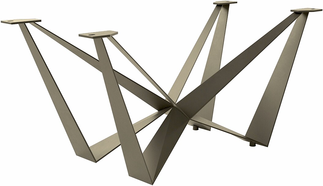 Tafelonderstel Spider met metaaleffectafwerking titanium voor uitschuifbare tafels van 180-300 cm