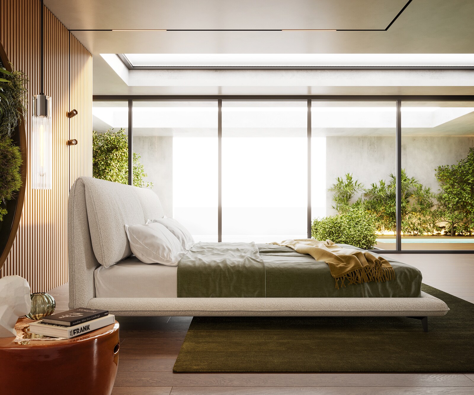 Gestoffeerd bed Cusino 180x200 cm Bouclé crème-wit 3 Gestoffeerd bed Cusino 180x200 cm Bouclé crème-wit 3