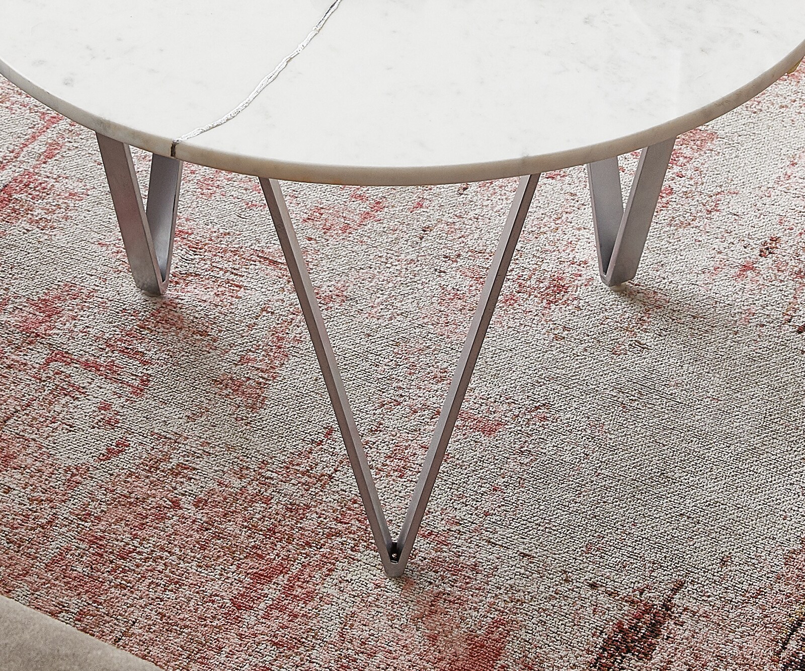 Salontafel Luminoso 60x60 cm marmer wit met metalen frame 2