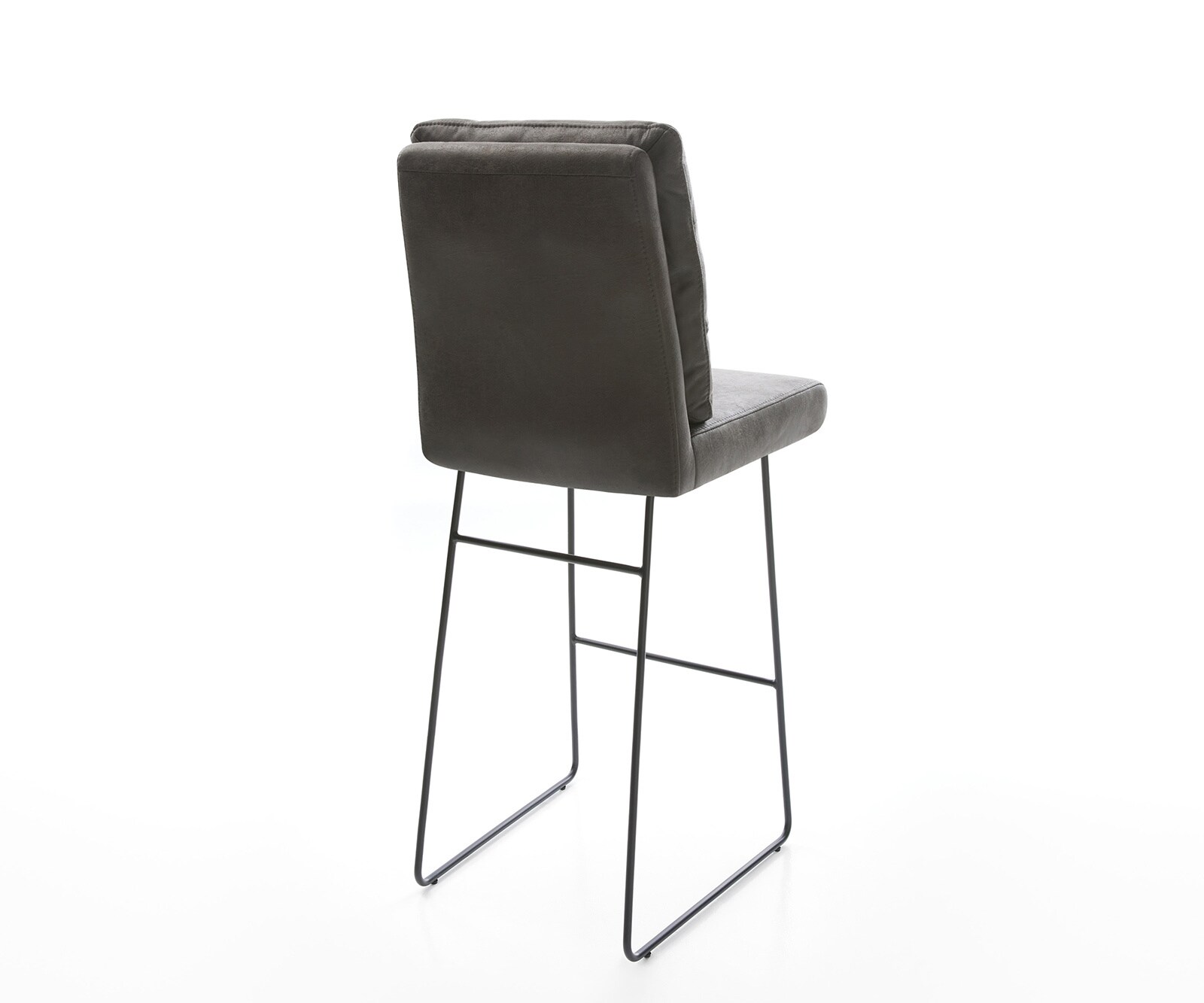 Barstoel Pela-Flex vintage antraciet slipframe metaal 4