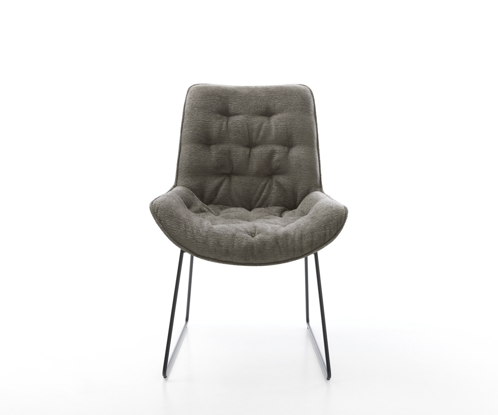Eetkamerstoel Taimi-Flex bouclé zacht mud slipframe zwart 2