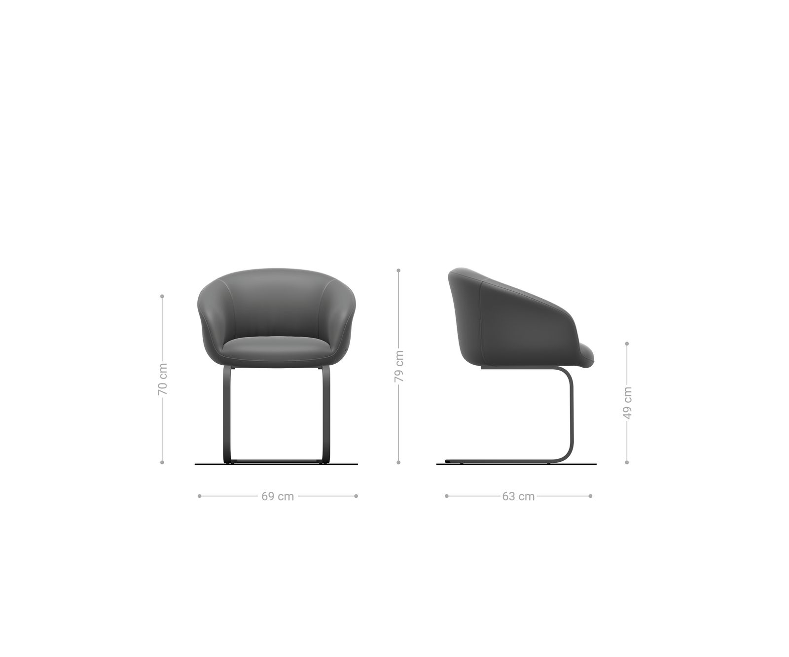Sledemodel Vinka-Flex met armleuning geweven stof beige sledemodel vlak grafiet pocketveer kern 6