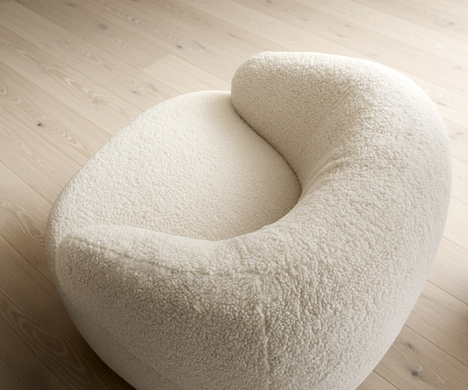 Fauteuil Nova 88x88 cm Teddystof Beige 3